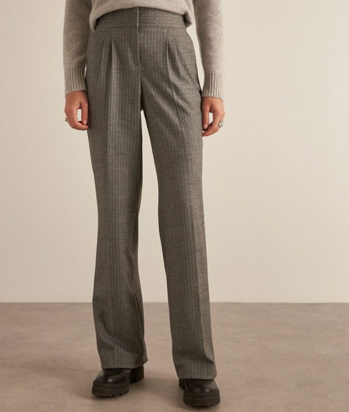 Picture of GALAXY WIDE-LEG TAILORED TROUSERS